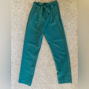 Green Panta with Tie Belt